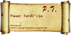 Pauer Terézia névjegykártya